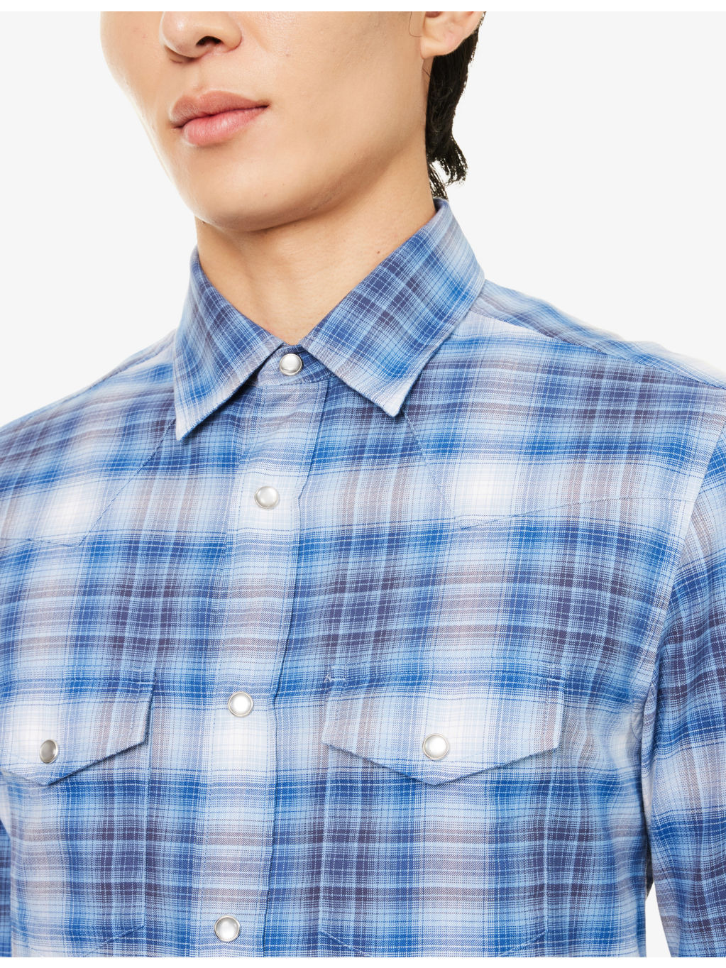 Slim-Fit Western Check Cotton Shirt - 5