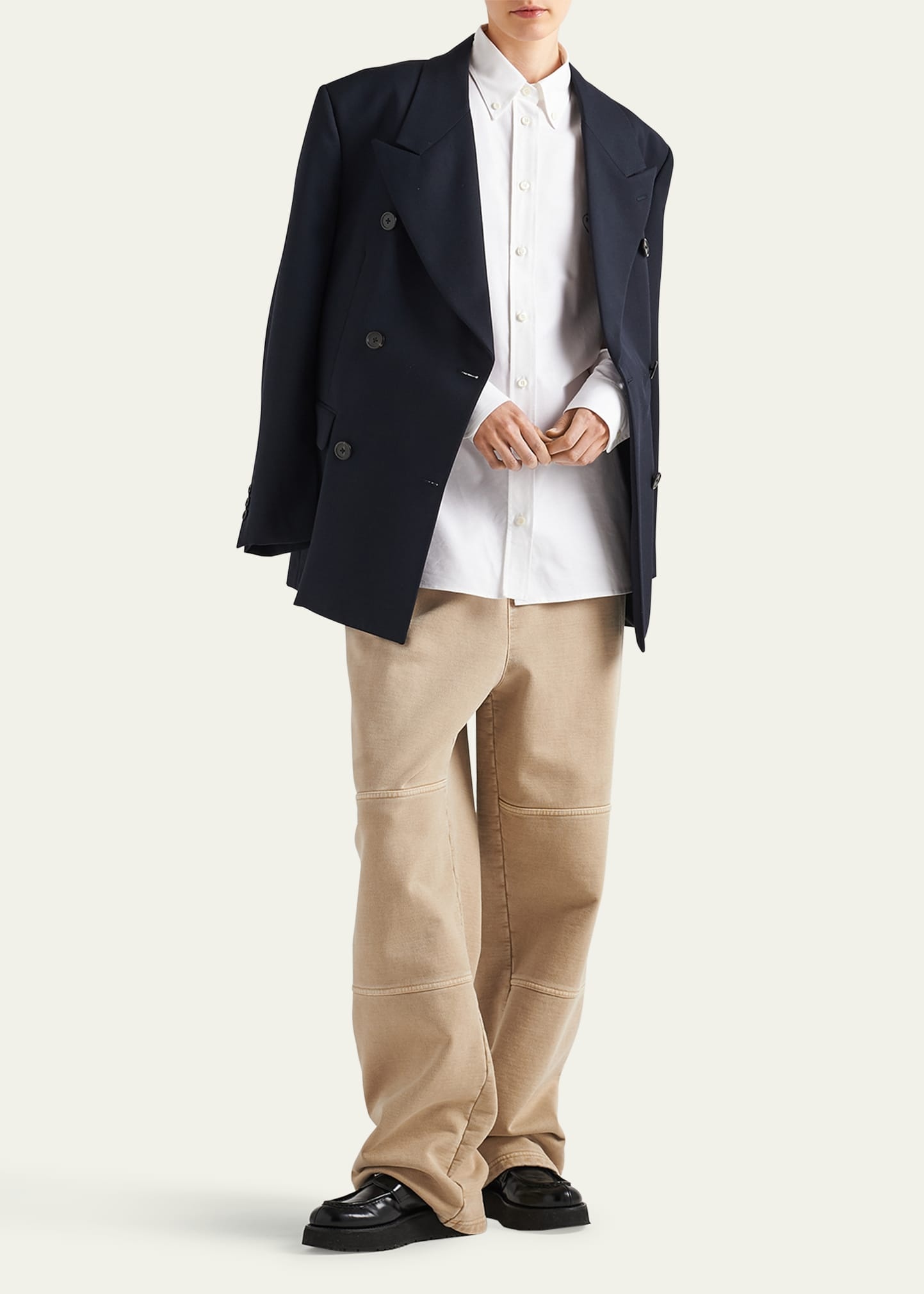 Logo-Embroidered Oxford Menswear Shirt - 2