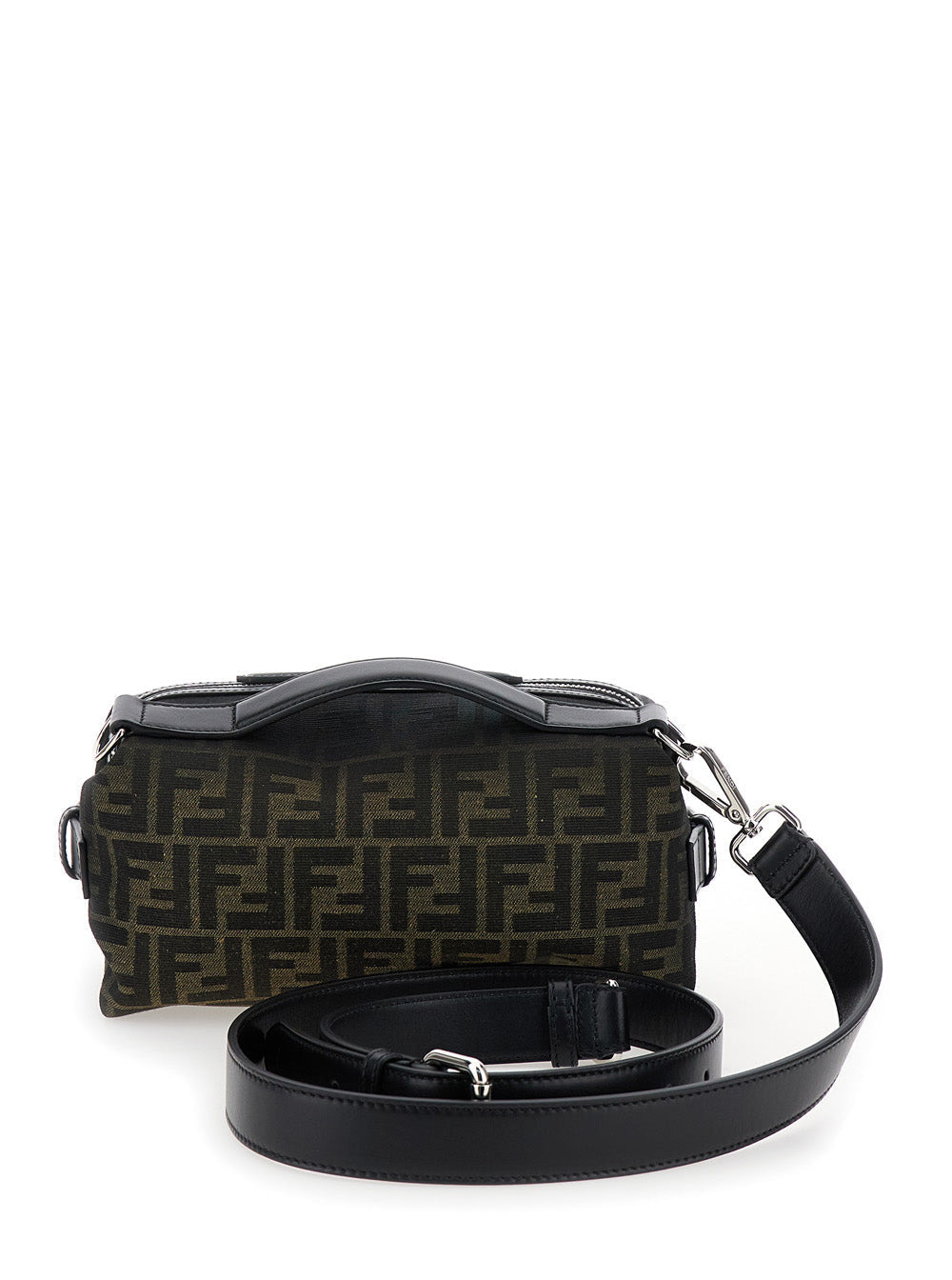 Fendi Men 'Siesta' Brown Small Handbag With Removable Shoulder Strap And All-Over Ff Motif In Leathe - 4