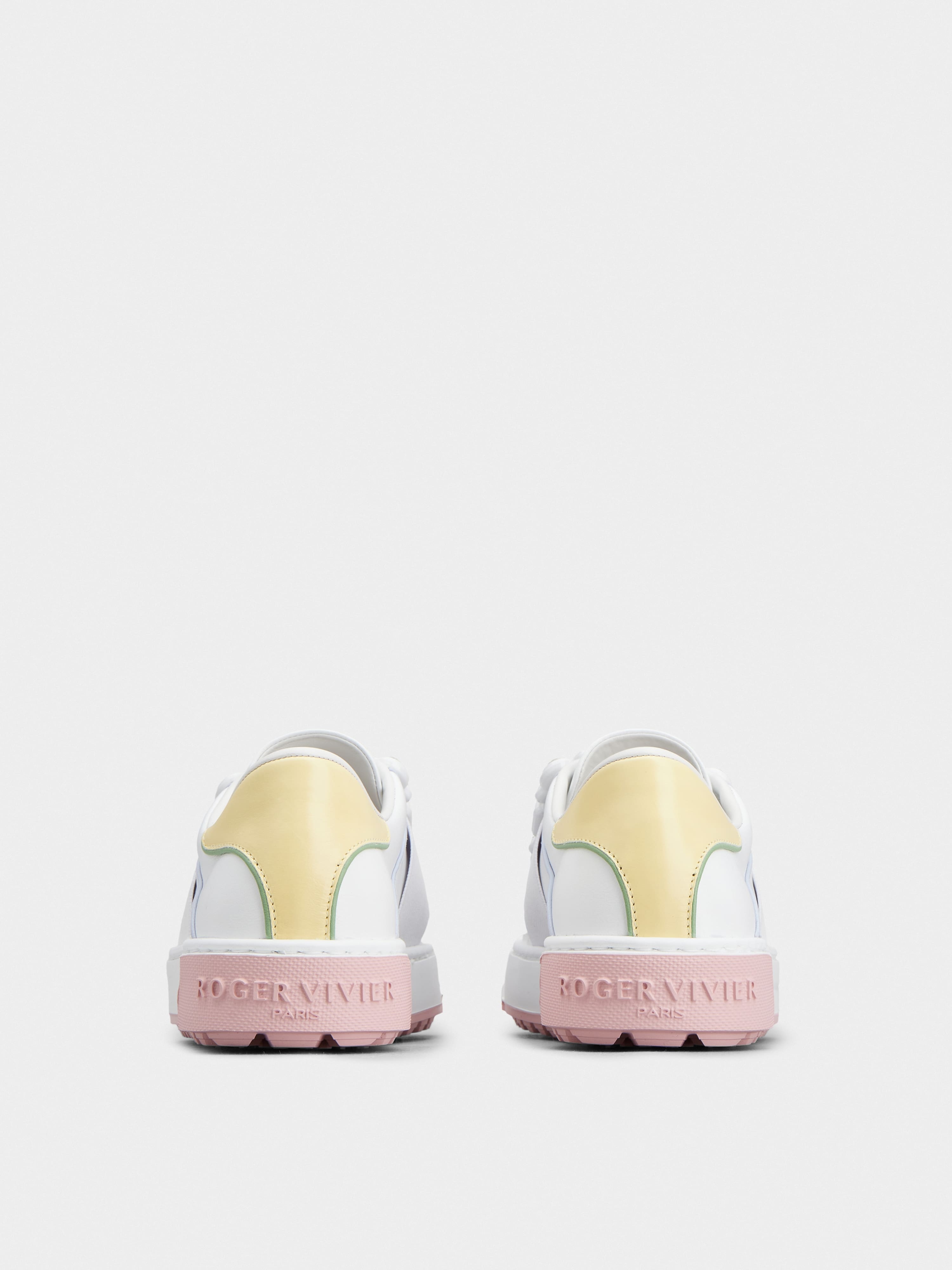 Very Vivier Strass Buckle Sneakers in Leather - 5