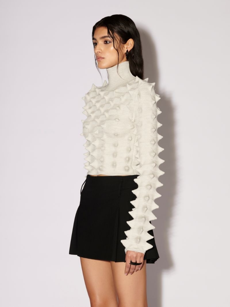 CROPPED SPIKES TURTLENECK - 5