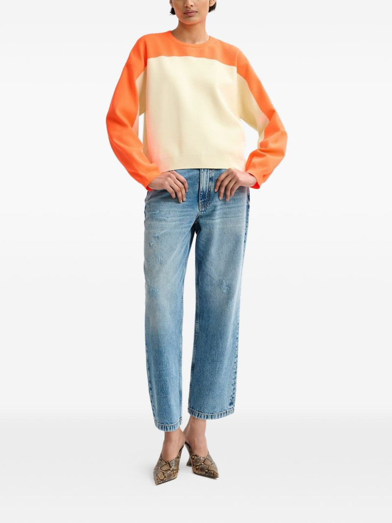 ESSENTIEL ANTWERP two-tone ribbed-cuff sweatshirt outlook