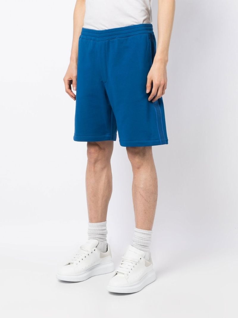 logo-tape cotton track shorts - 3