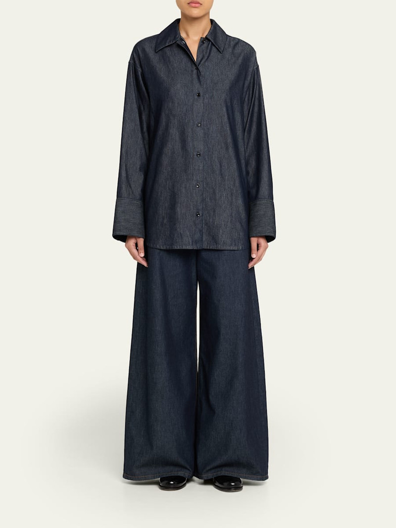 OSSOU Slick Ultra-High Wide-Leg Jeans outlook