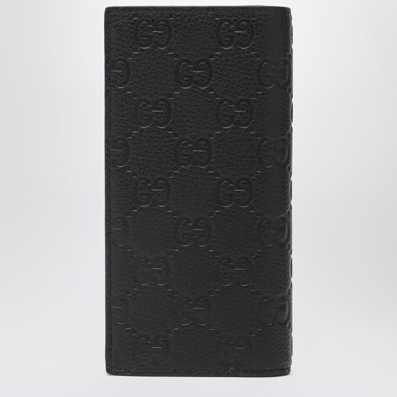 Gucci Long Vertical Wallet In Black Gg Leather Men - 2