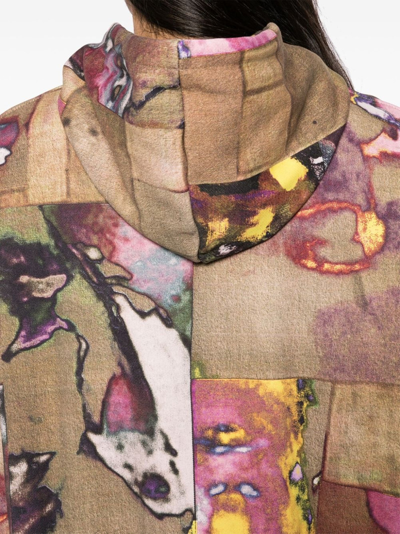 Faces Collage hooded jacket 5
