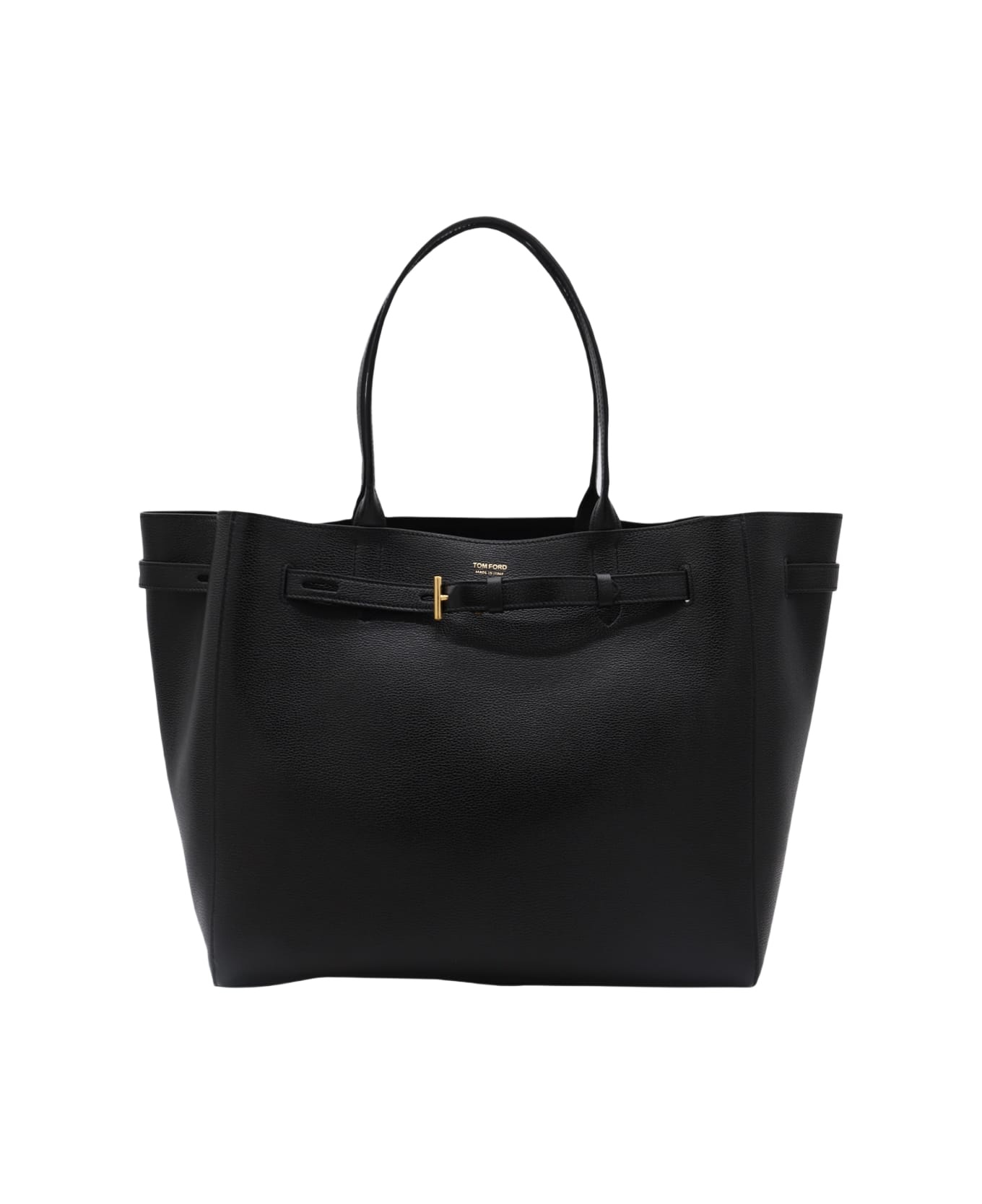 Black Leather Tote - 1