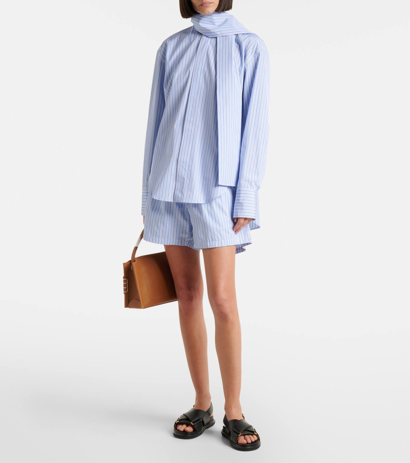 Plan C Striped cotton shorts outlook