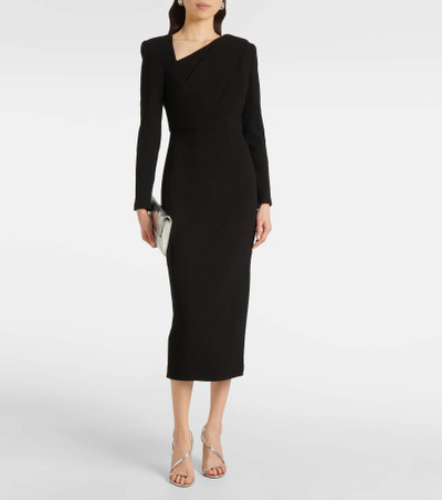 ROLAND MOURET Wool crêpe midi dress outlook