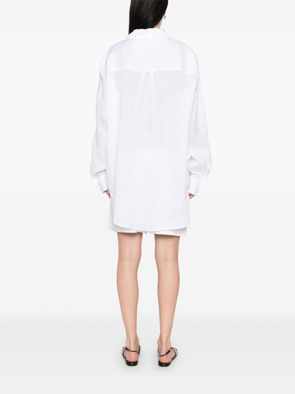 logo-embroidered shirt - 4