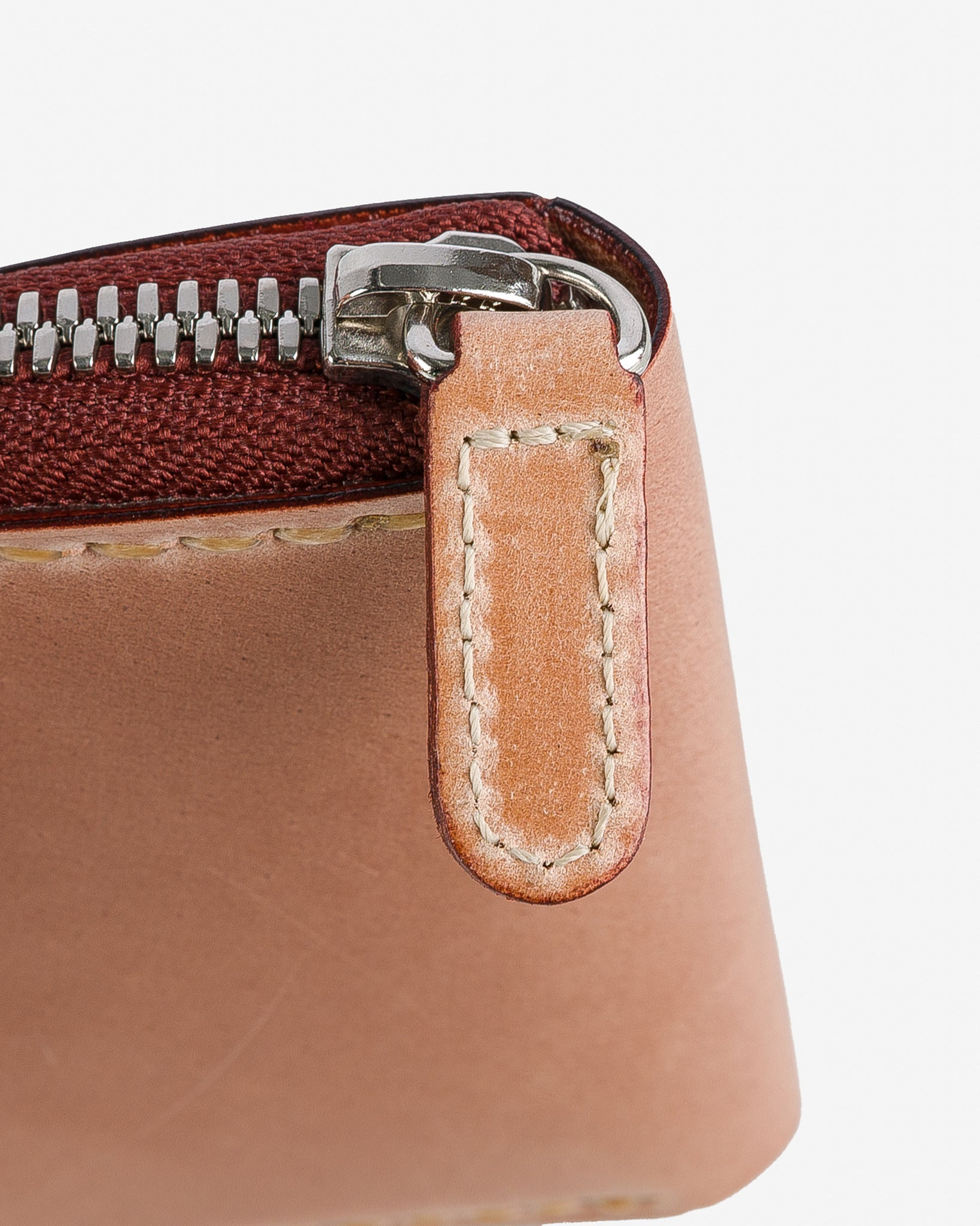 IHG-090-NAT Zip-Secured Shell Cordovan Wallet - Natural - 4