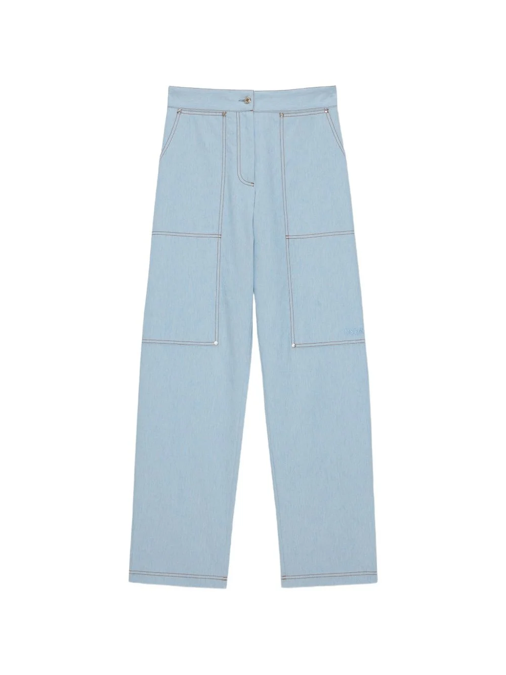 logo-embroidered jeans - 1