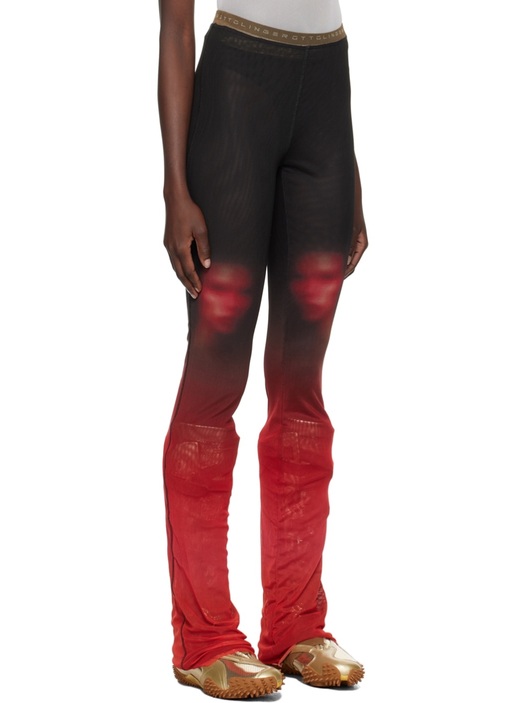 Black & Red Gradient Lounge Pants - 4