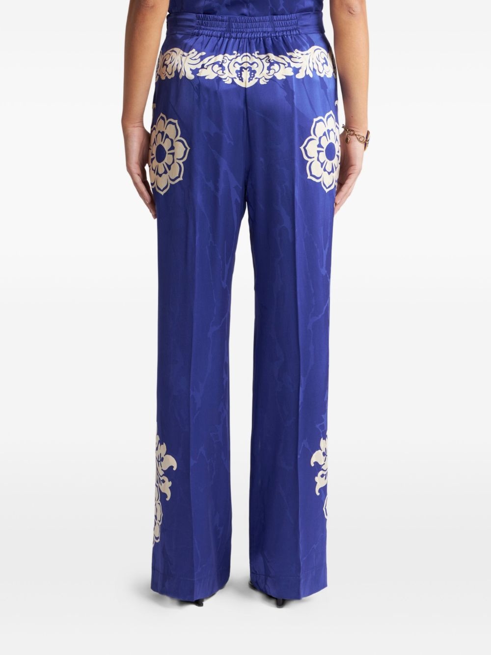 baroque print tapered trousers - 4
