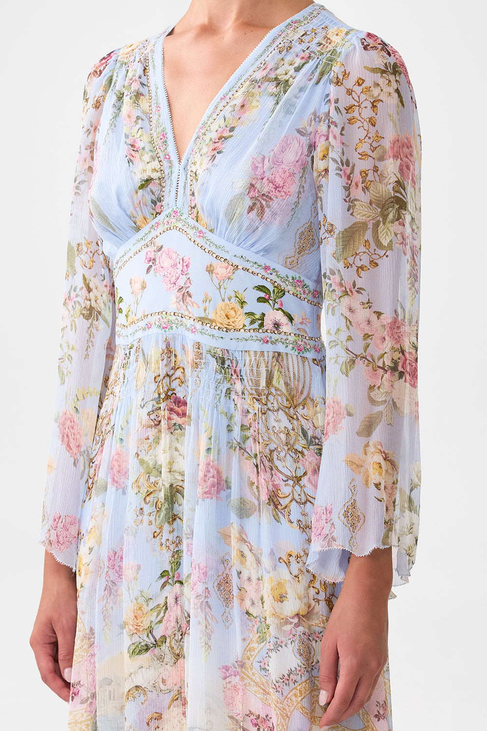 FLARED SLEEVE DRESS - 5