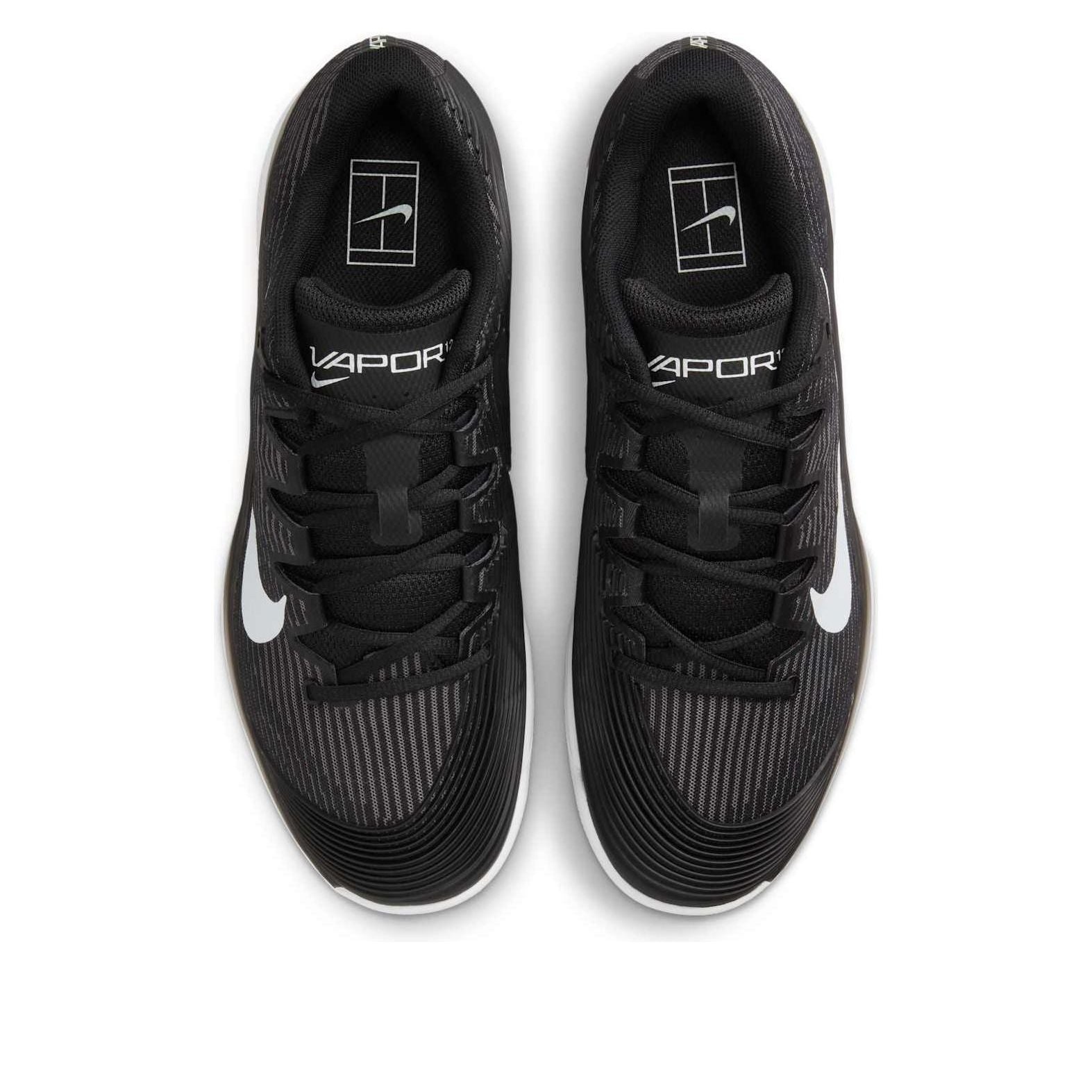 Nike Court Air Zoom Vapor 12 HC 'Black Dark Smoke Grey White' FV5552-001 - 4