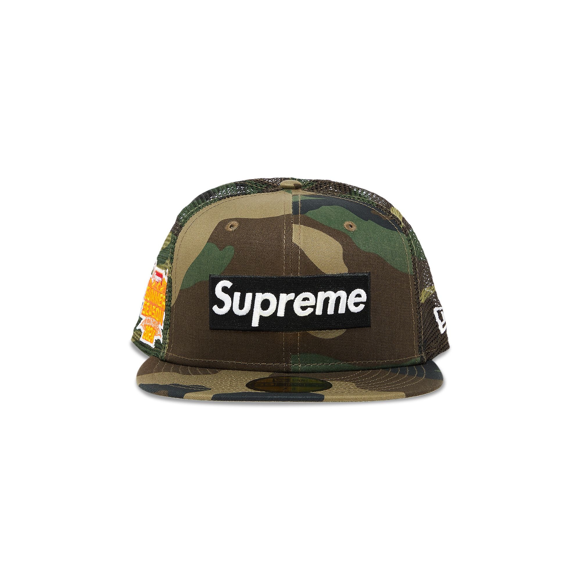 Supreme Box Logo Mesh Back New Era 'Woodland Camo' - 1