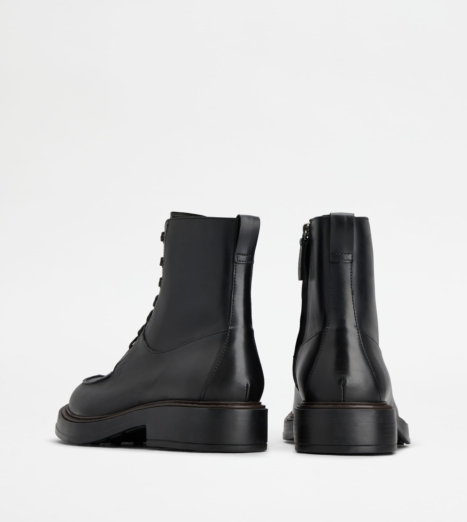 ANKLE BOOTS IN LEATHER - BLACK - 2