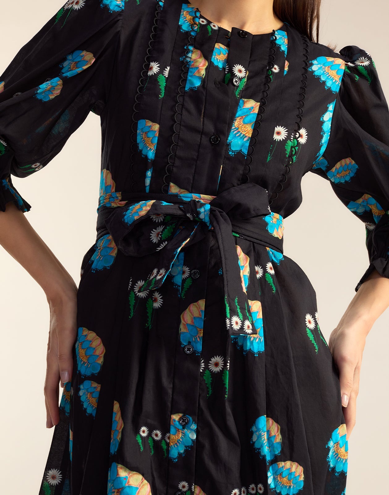 Eve Pintuck Dress - 9