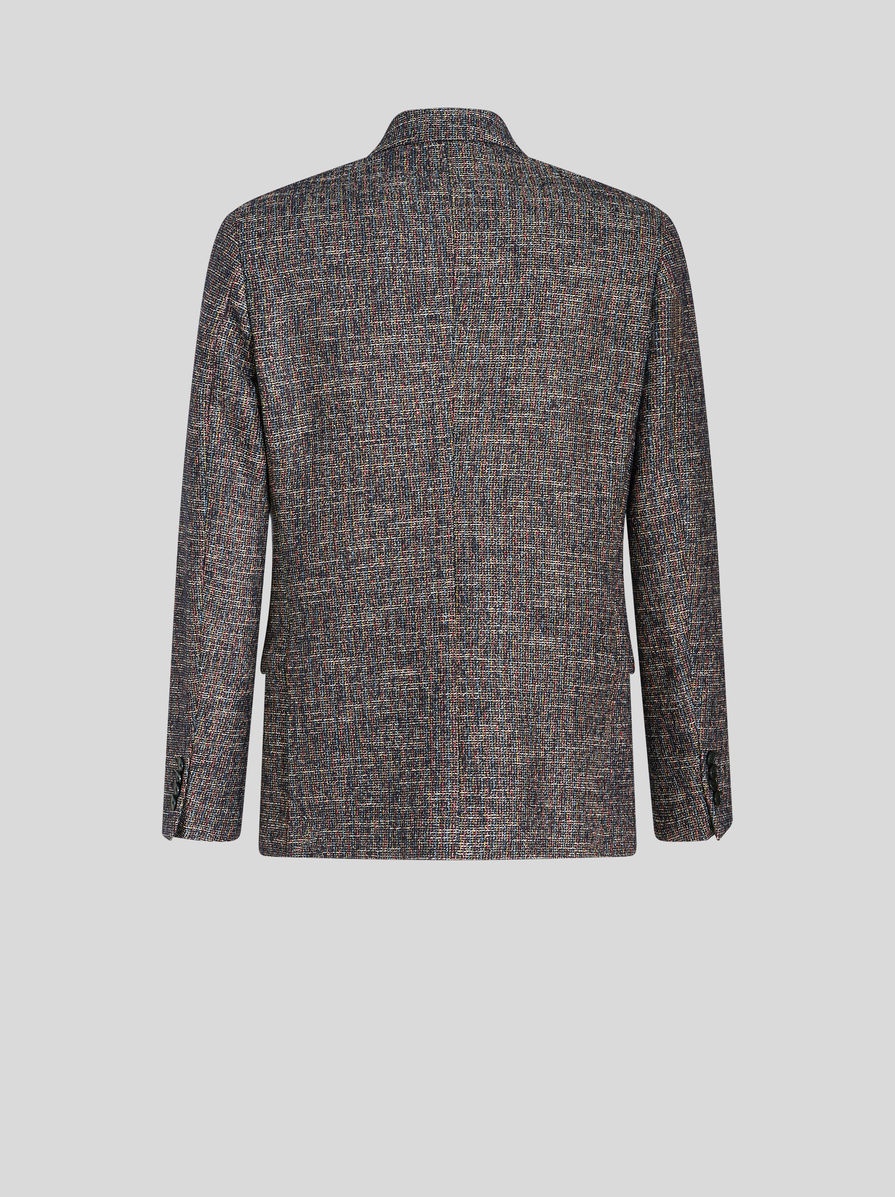 COTTON JACKET WITH MULTI-COLOURED THREAD - 5