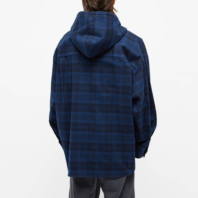 Balenciaga Hooded Check Overshirt 3