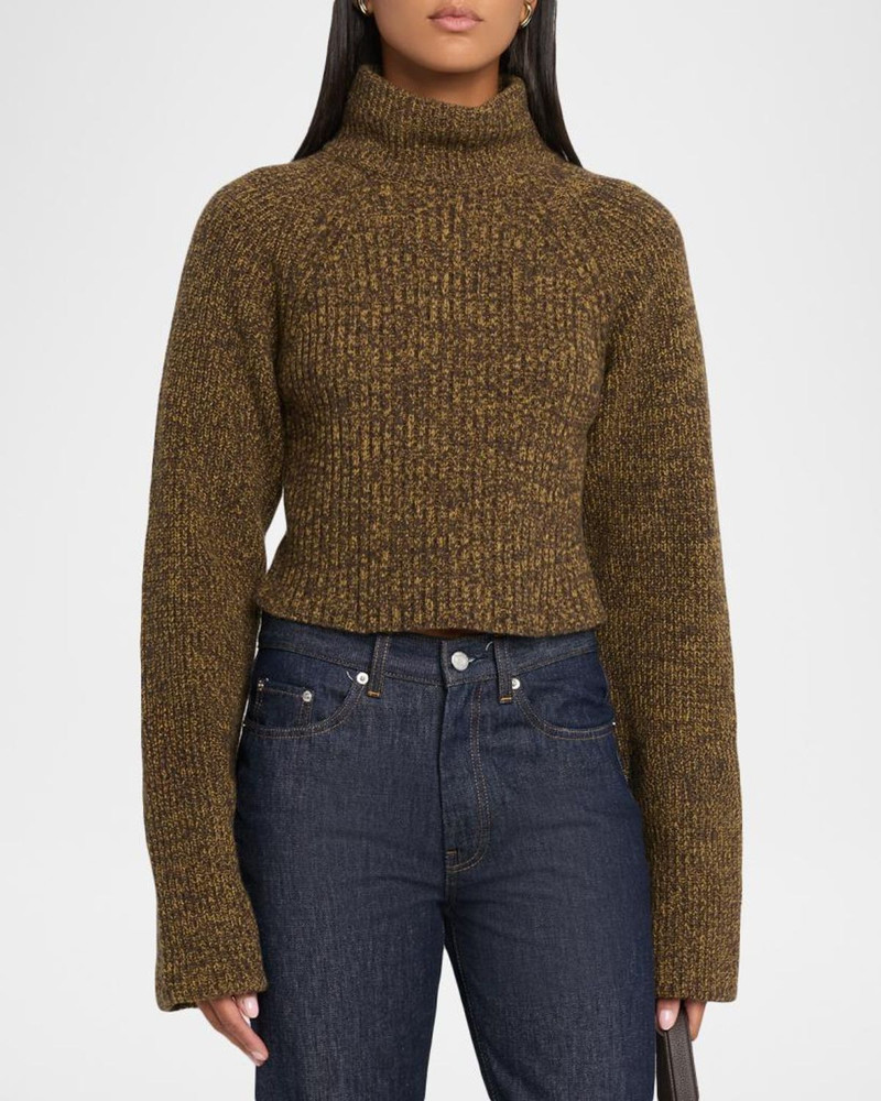 Elba Turtleneck Rib Knit Wool Sweater 4