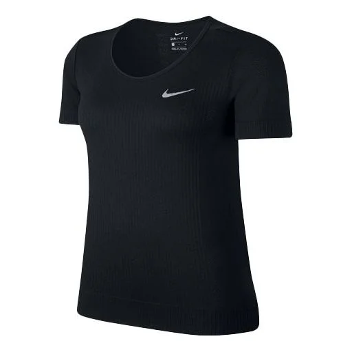 (WMNS) Nike INFINITE Running Gym Short Sleeve Black BV3914-010 - 1