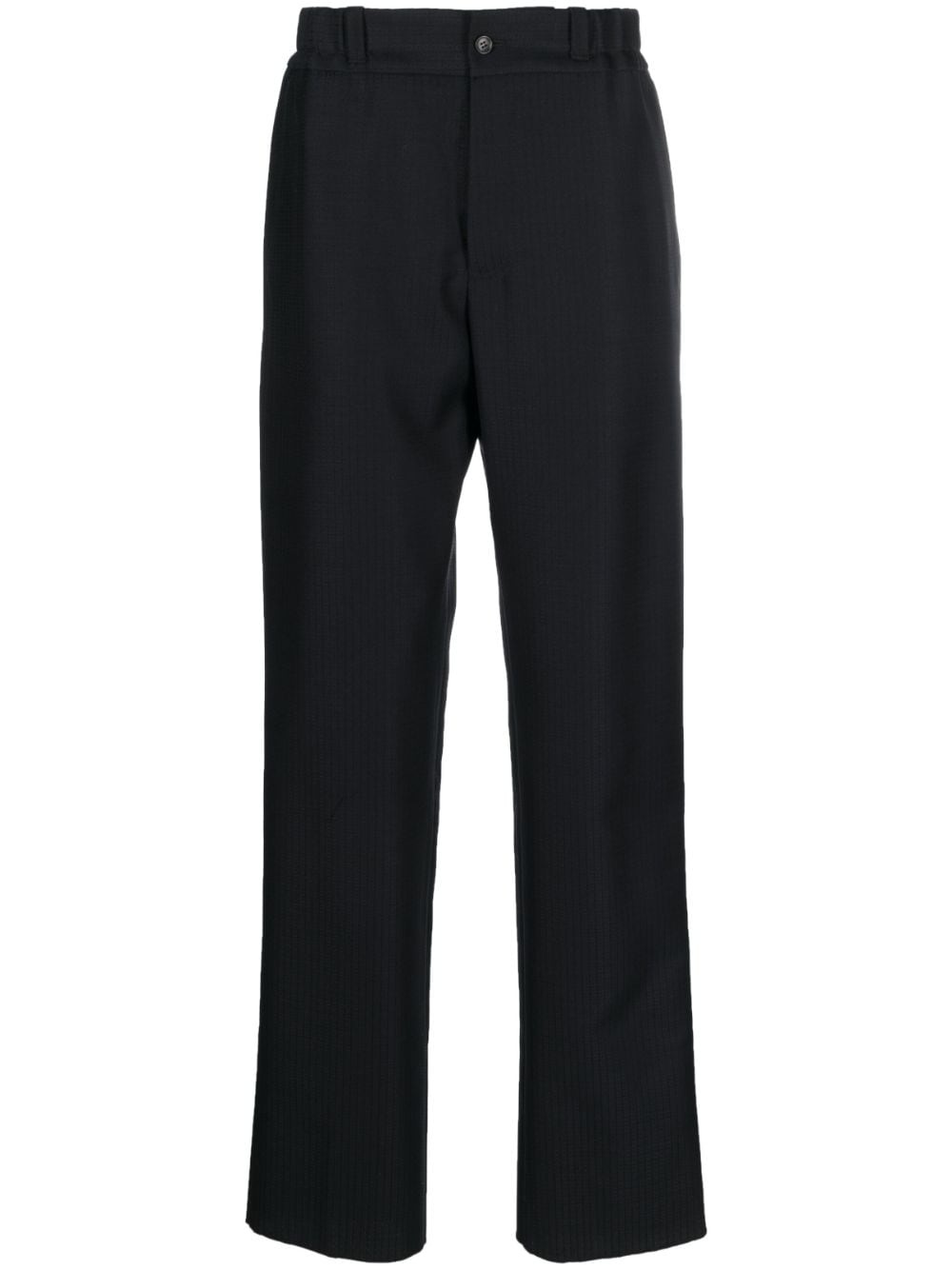 monogram cotton straight trousers - 1