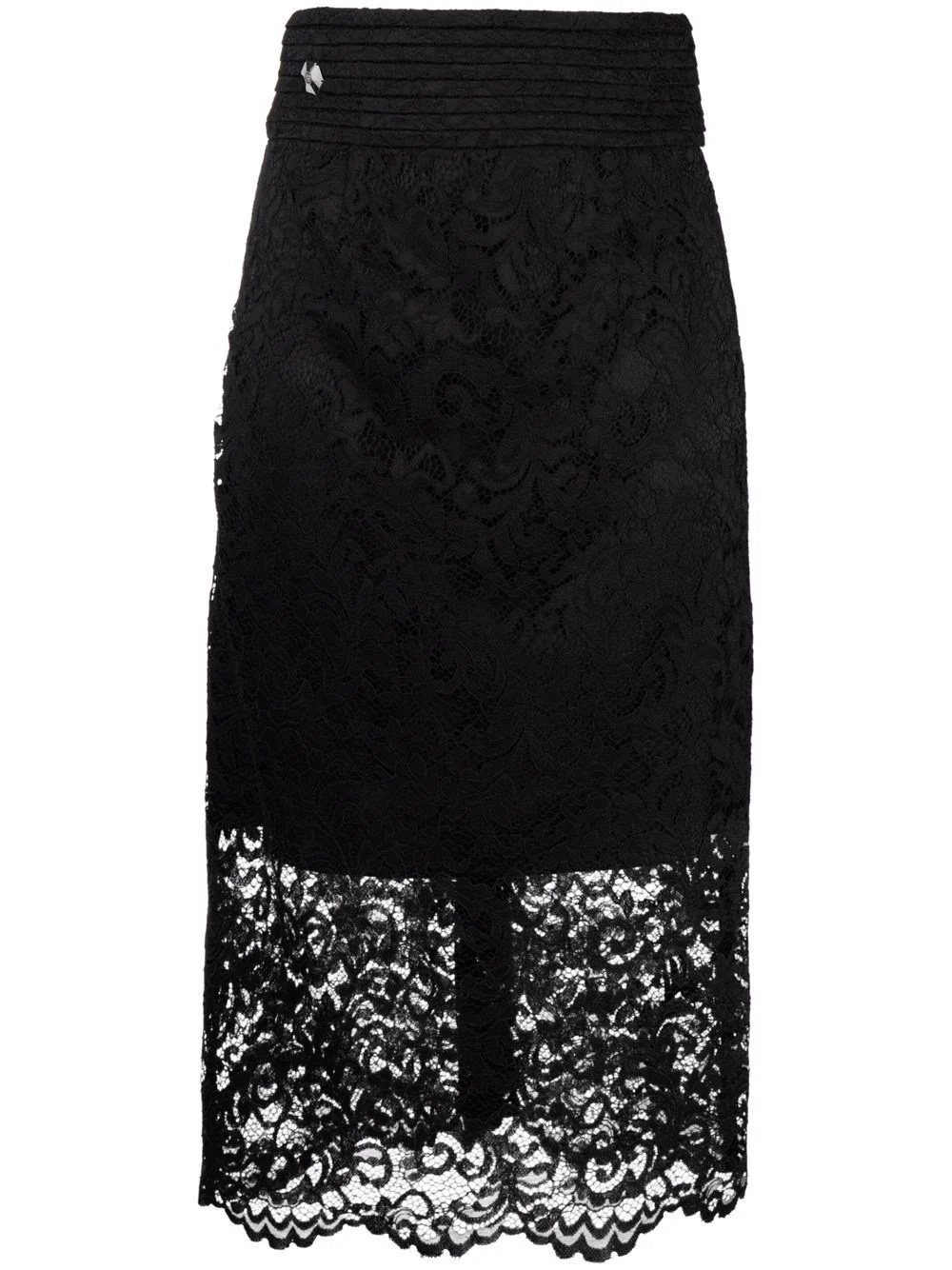 high-waisted lace skirt - 1