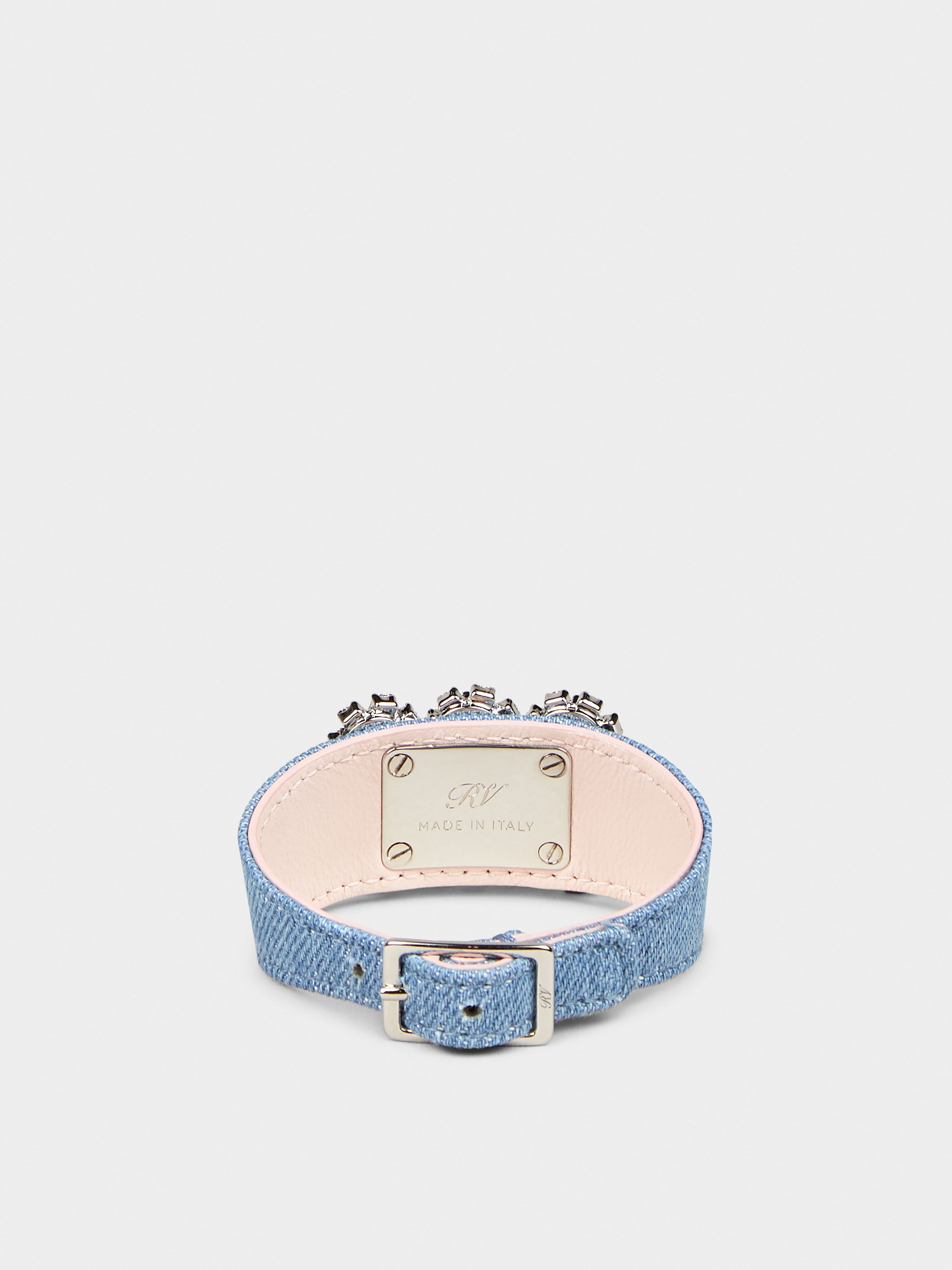 Flower Strass Pearl Buckle Bracelet - 4
