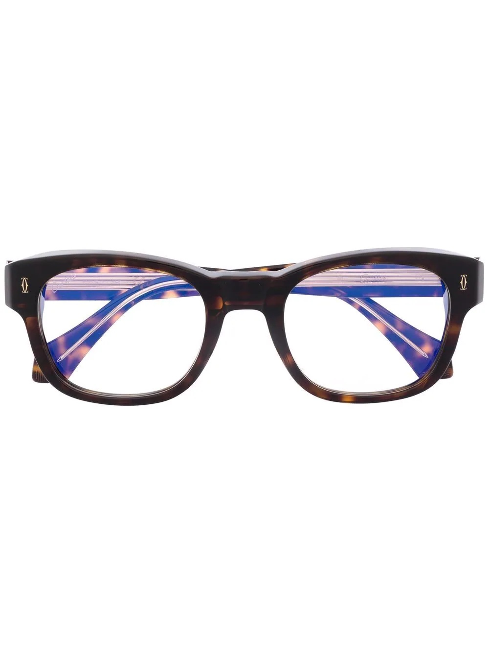 tortoiseshell-effect square glasses - 1