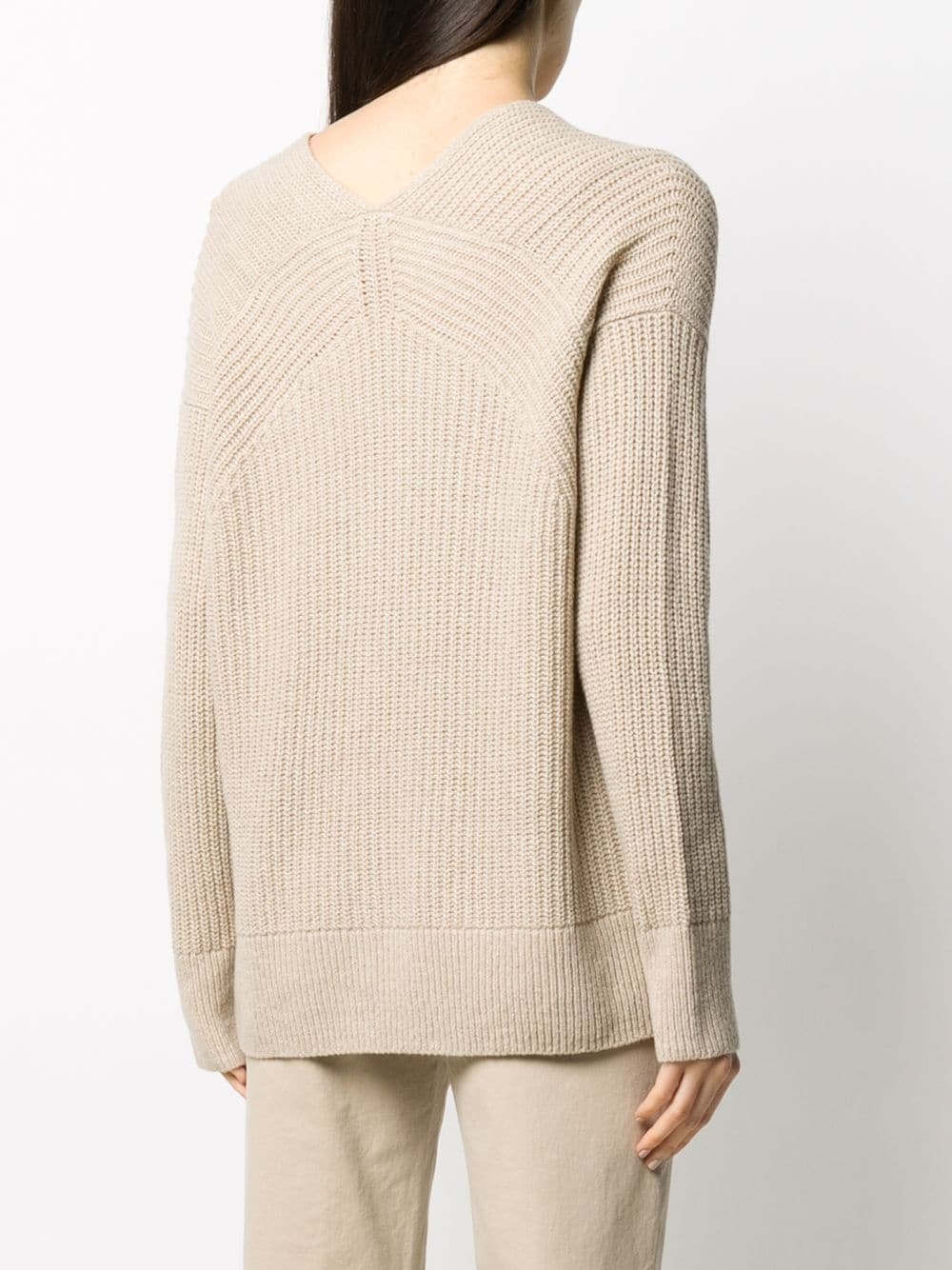 V-neck knitted jumper - 4