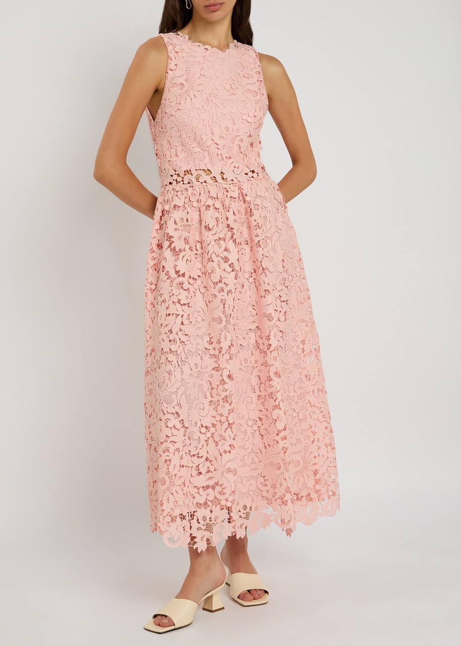 Alice + Olivia Babette Guipure-lace Midi Dress - 4