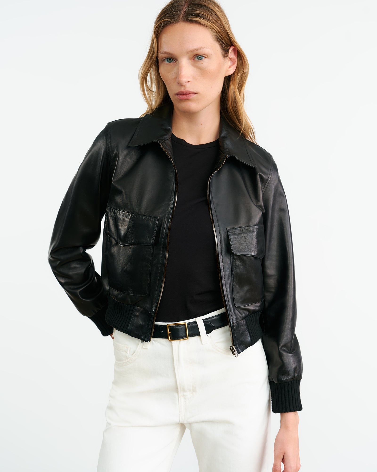 REDLEY LEATHER BOMBER JACKET - 2