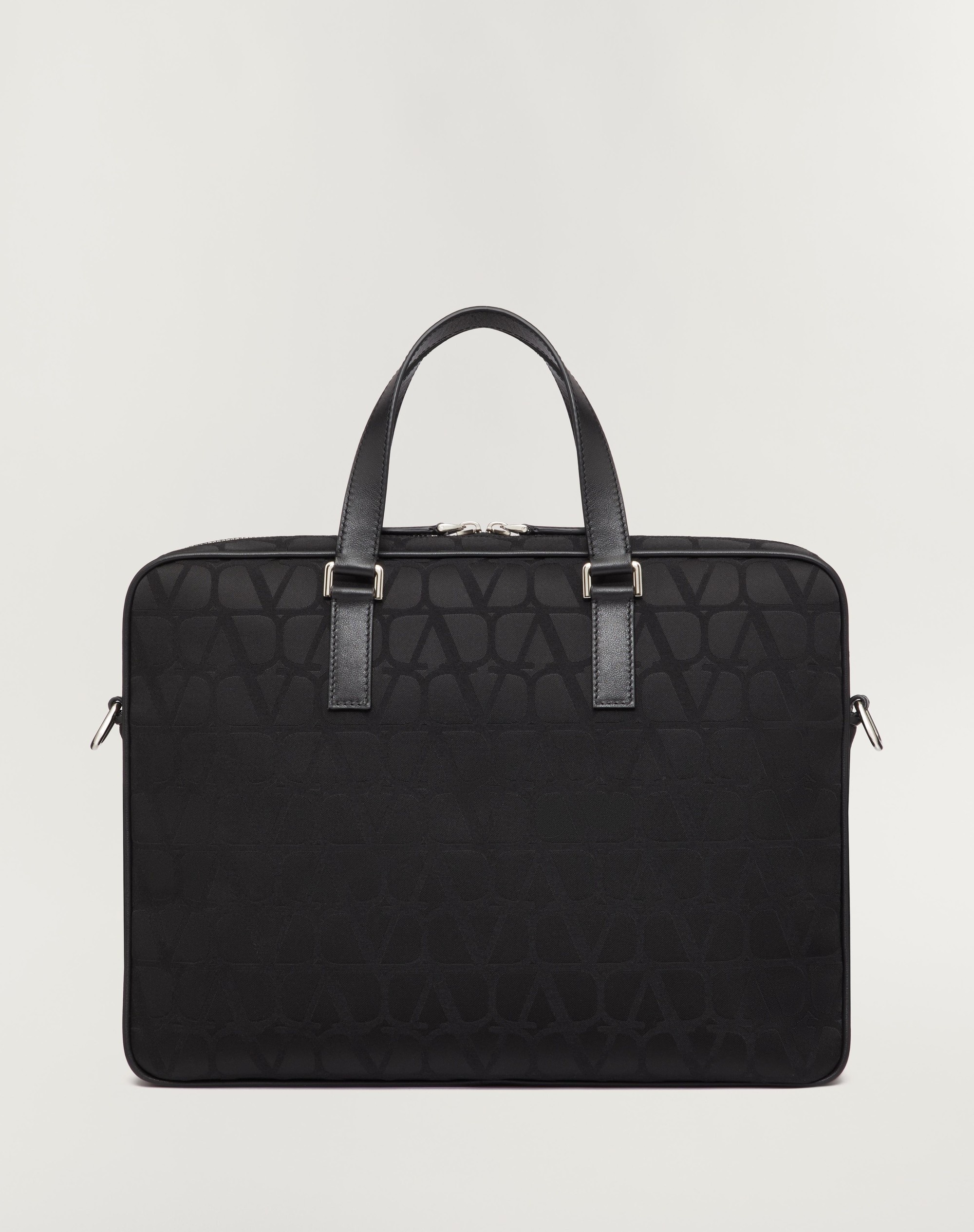 TOILE ICONOGRAPHE TECHNICAL FABRIC WORK BAG WITH LEATHER DETAILS - 4