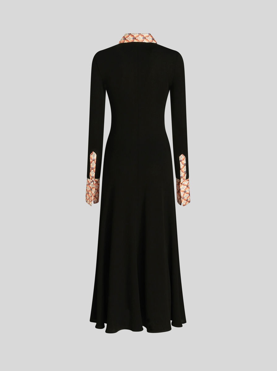 SHIRT DRESS WITH FLORAL EDGING - 5