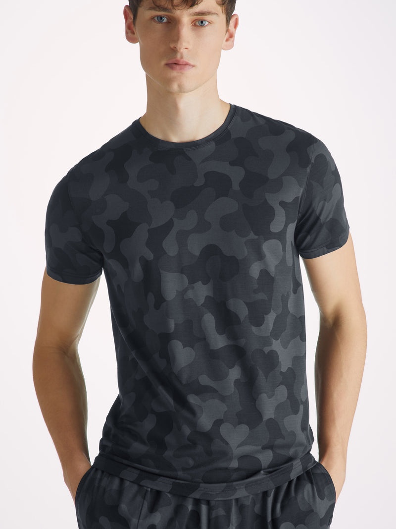 Derek Rose Men's T-Shirt London 11 Micro Modal Black