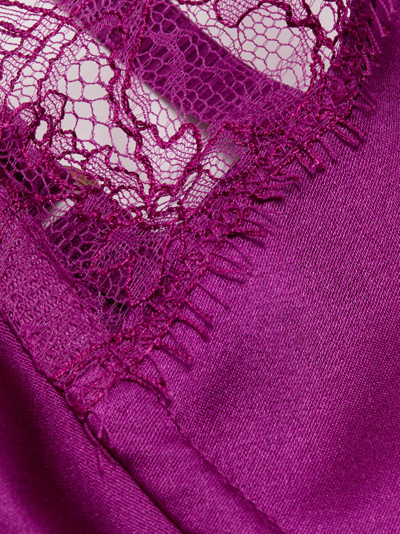Women's Lace Inset Balconette Bra - Framboise 6