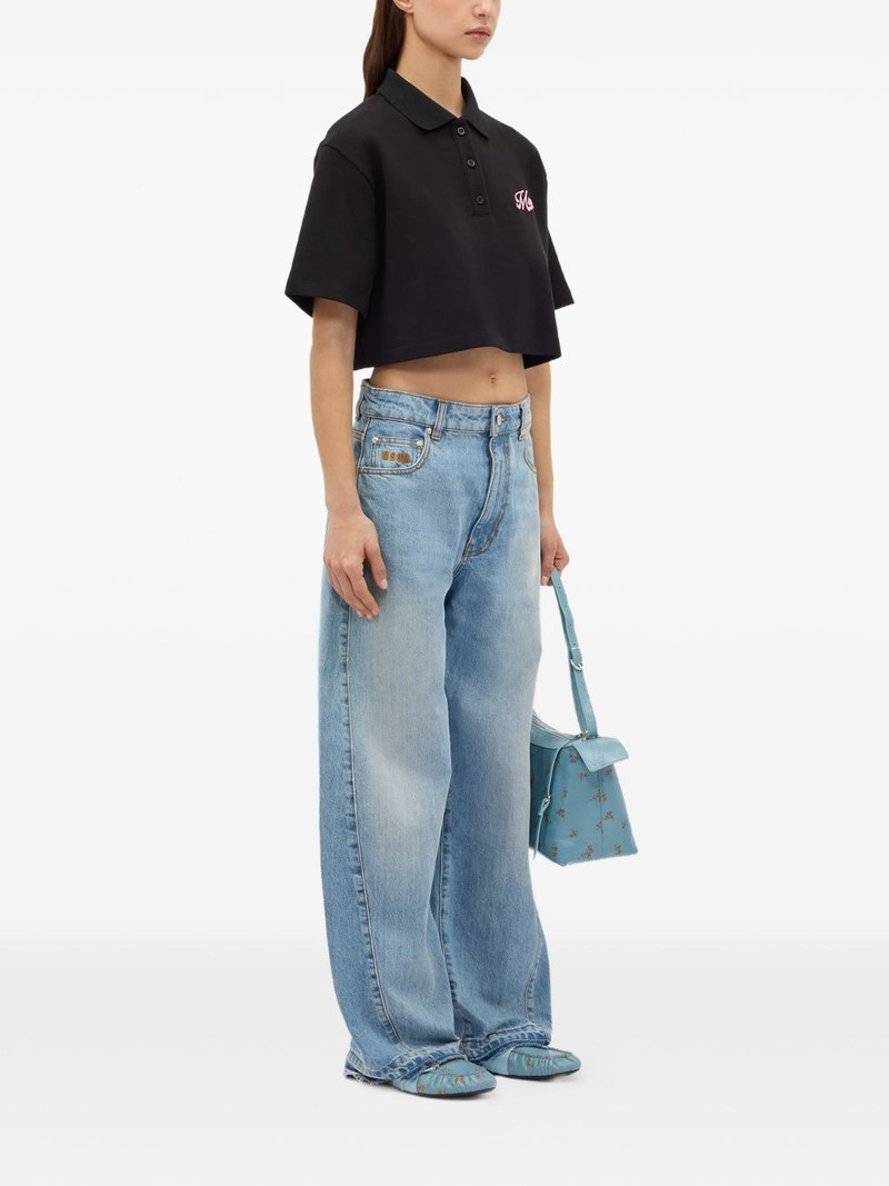 MSGM logo crop polo top outlook