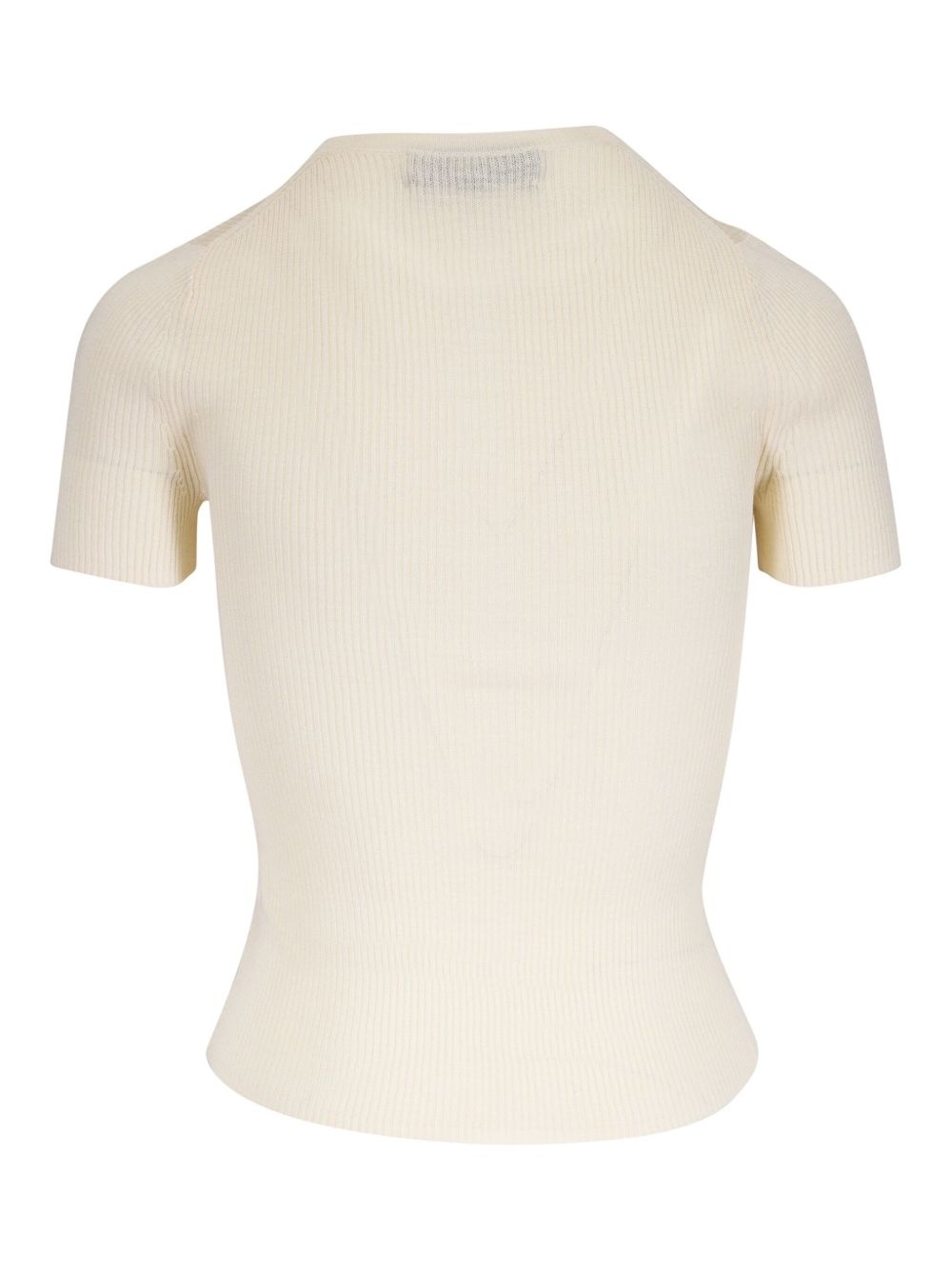 Francene ribbed short-sleeve top - 2