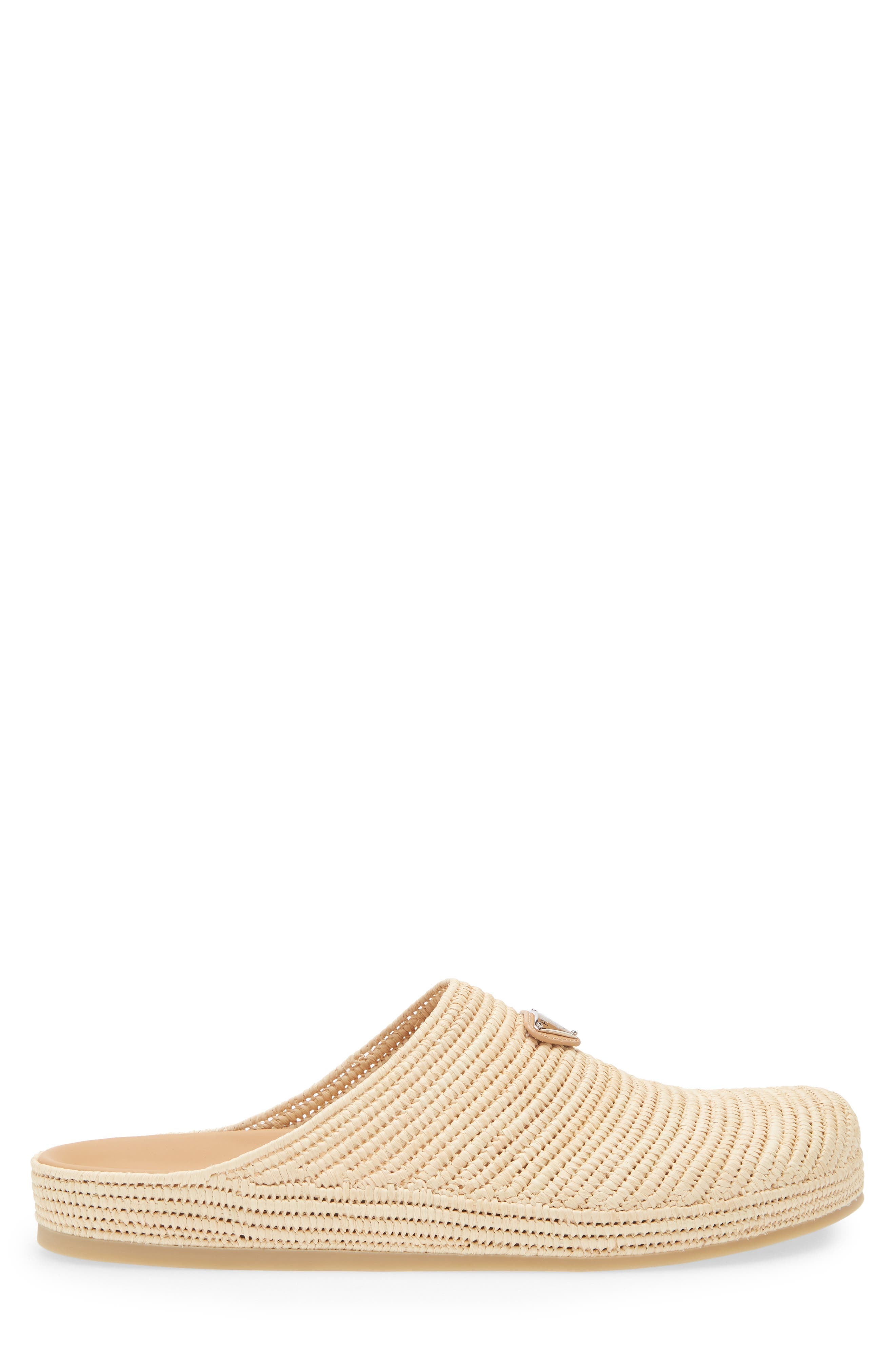 Prada Crocheted Raffia Mule in Naturale at Nordstrom - 3