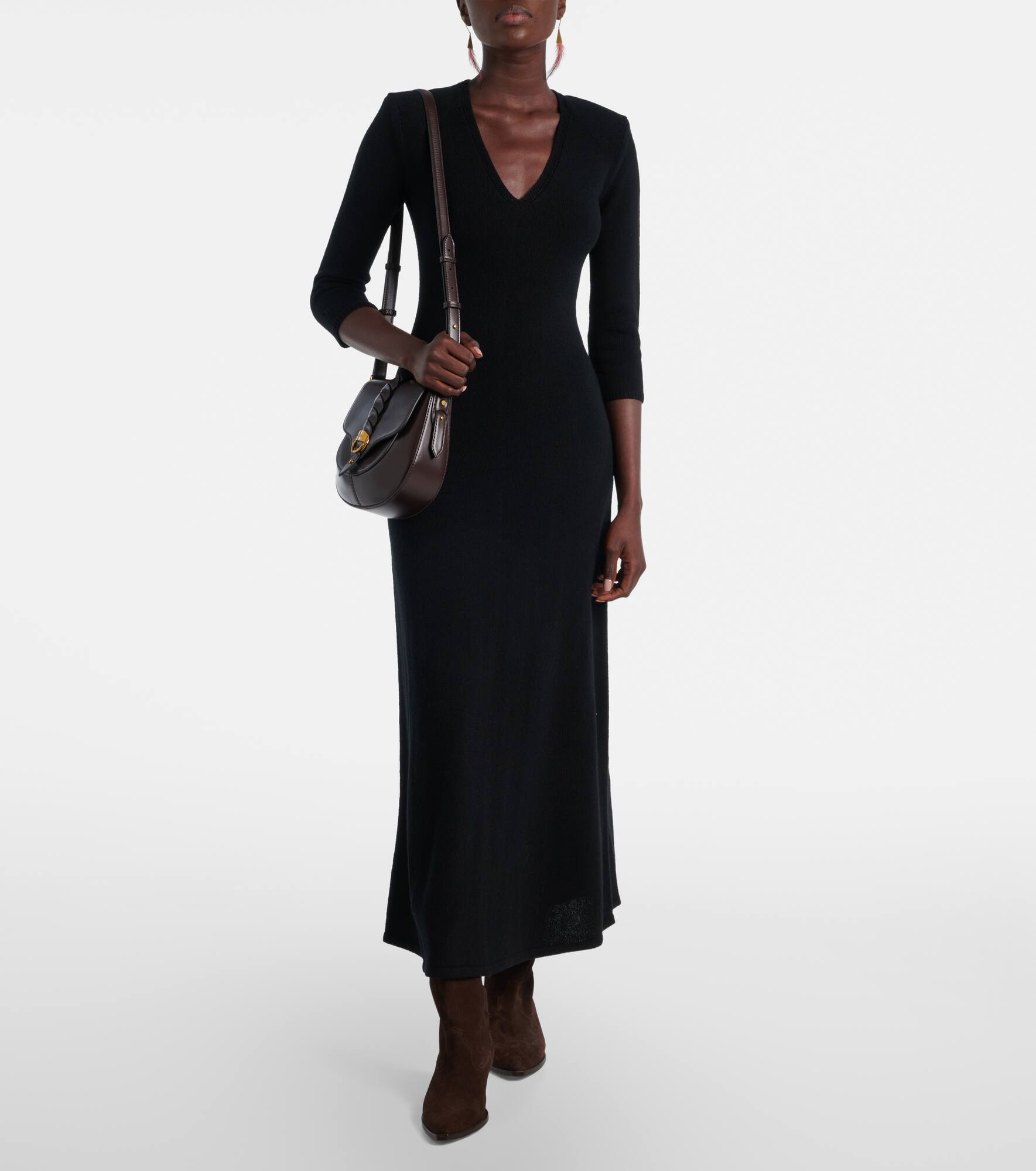 Salina wool-blend maxi dress - 6