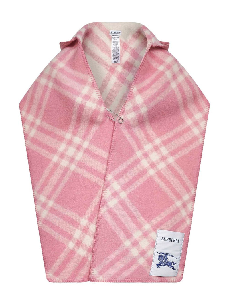 check-pattern hooded scarf 1