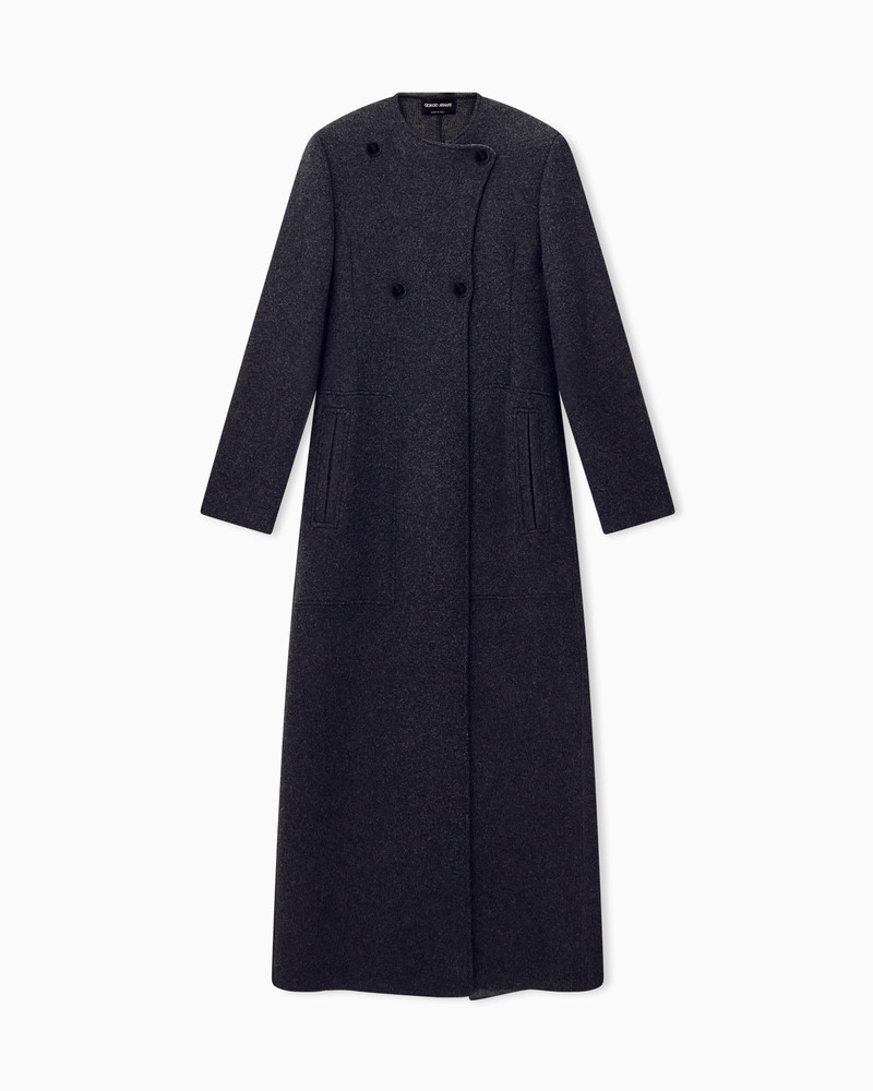 COAT COATS LONG CASHMERE KNIT WITH ASYMMETRIC BUTTONED FRONT 1