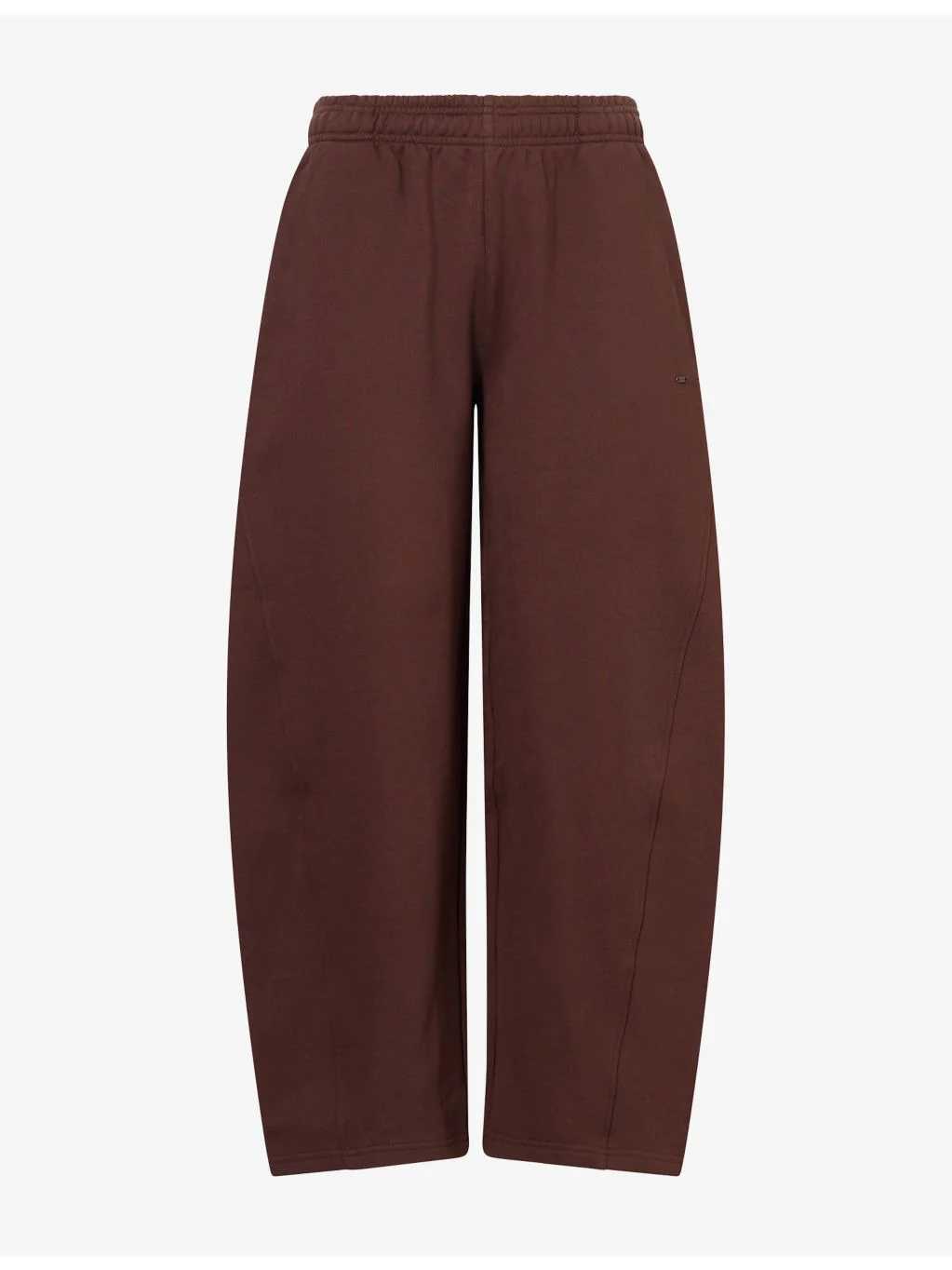 Logo-Plaque Barrel-Leg Cotton Jogging Bottoms - 1