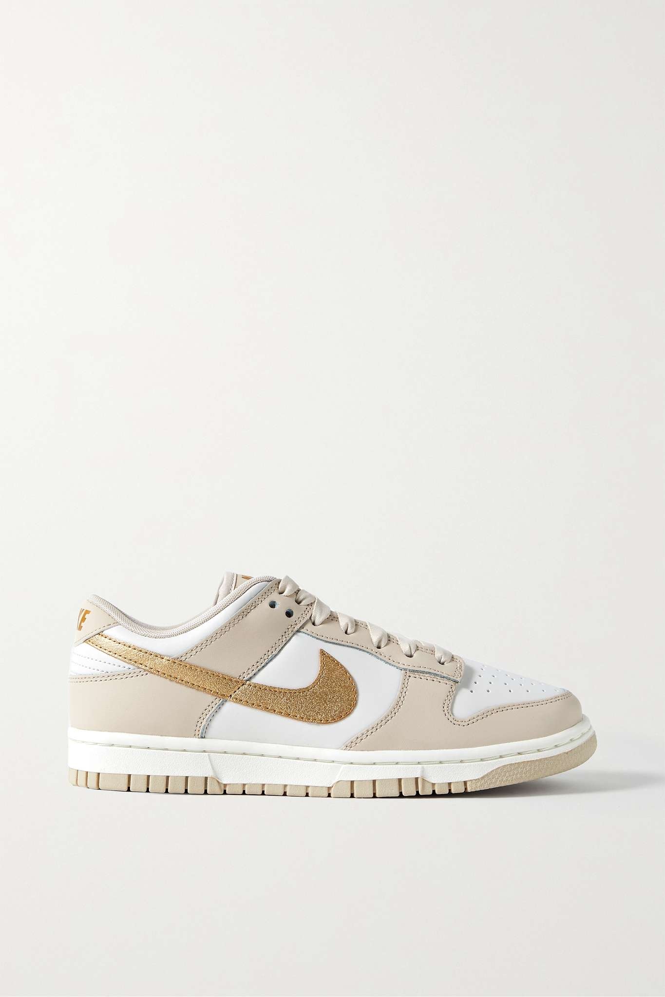 Dunk Low ESS metallic-trimmed leather sneakers - 1