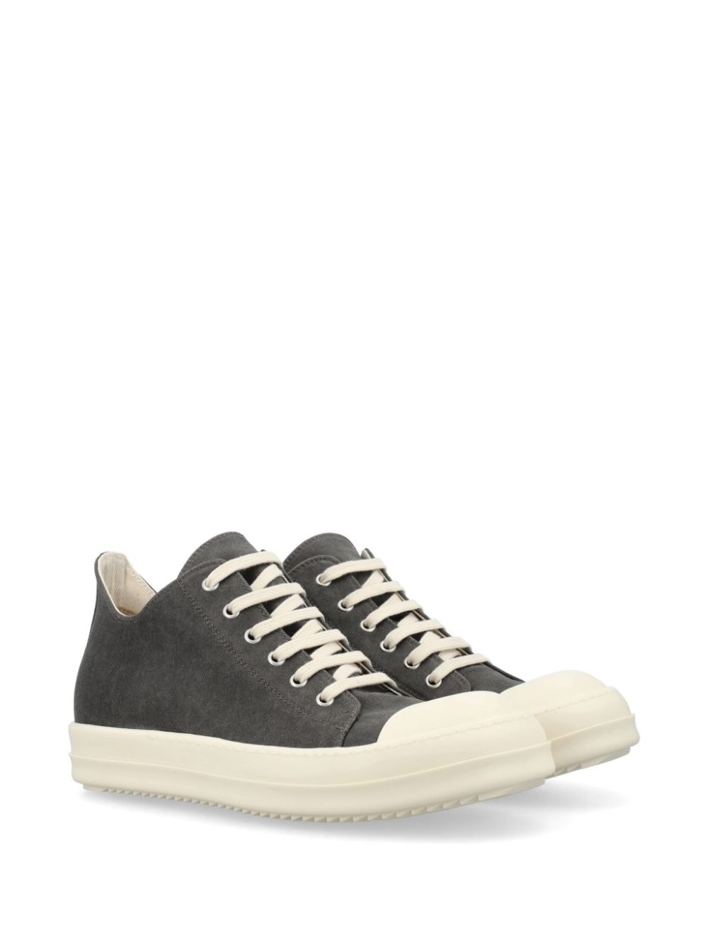 lace-up canvas sneakers - 2