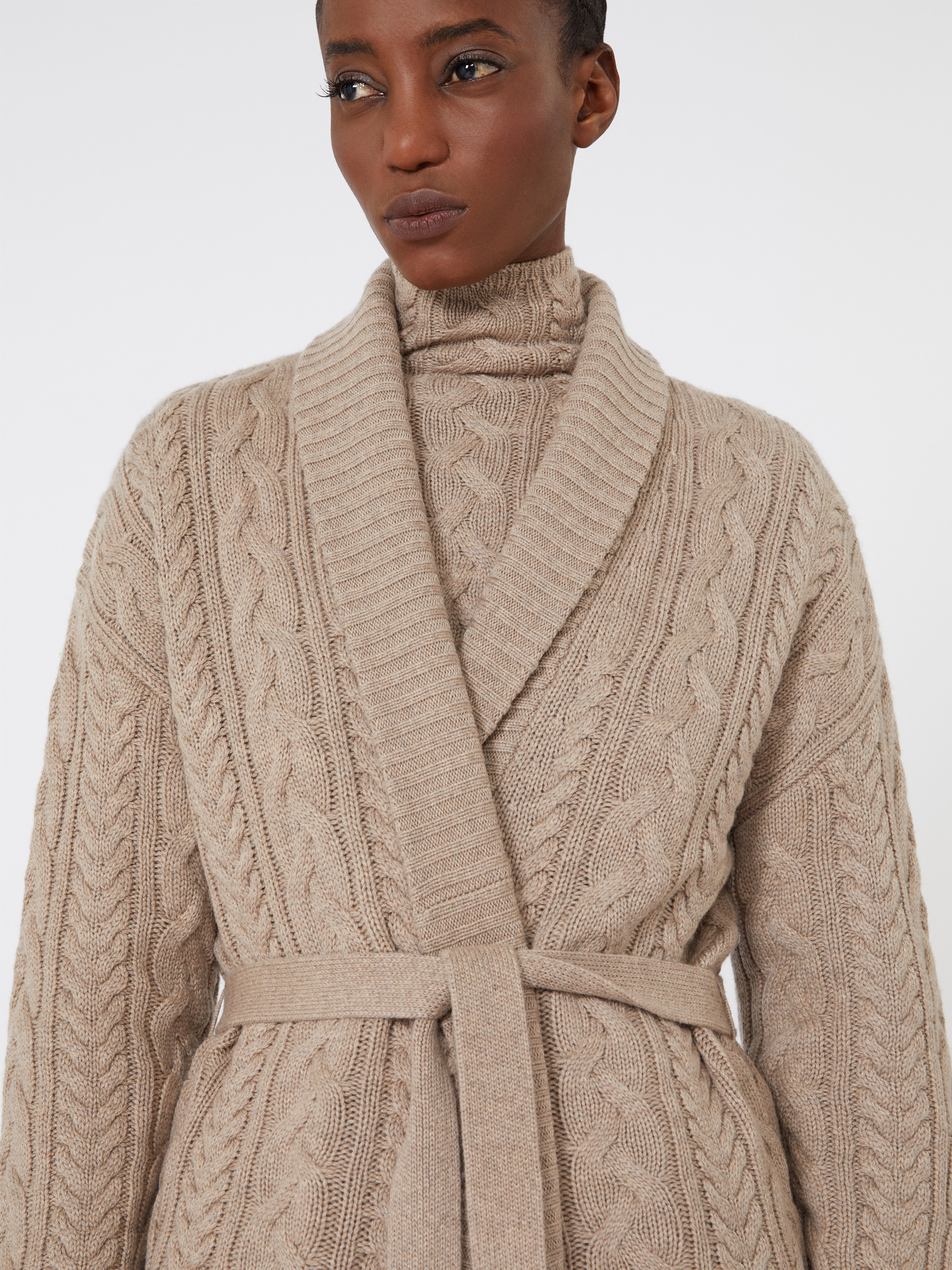 QUEBEC Wool and cashmere knit cardigan - 5