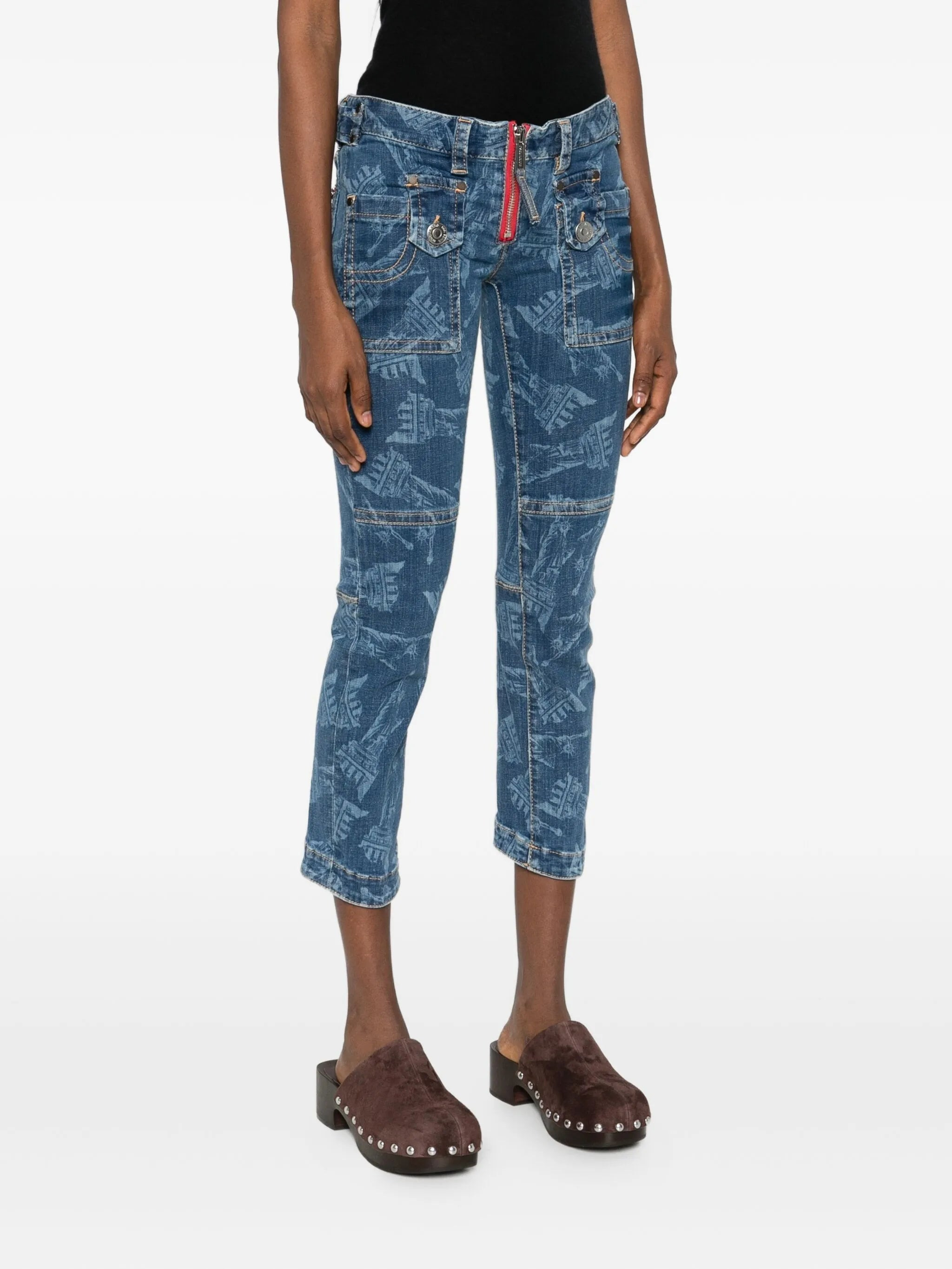 Dsquared2 Statue Of Liberty Printed Skinny Jeans - 3