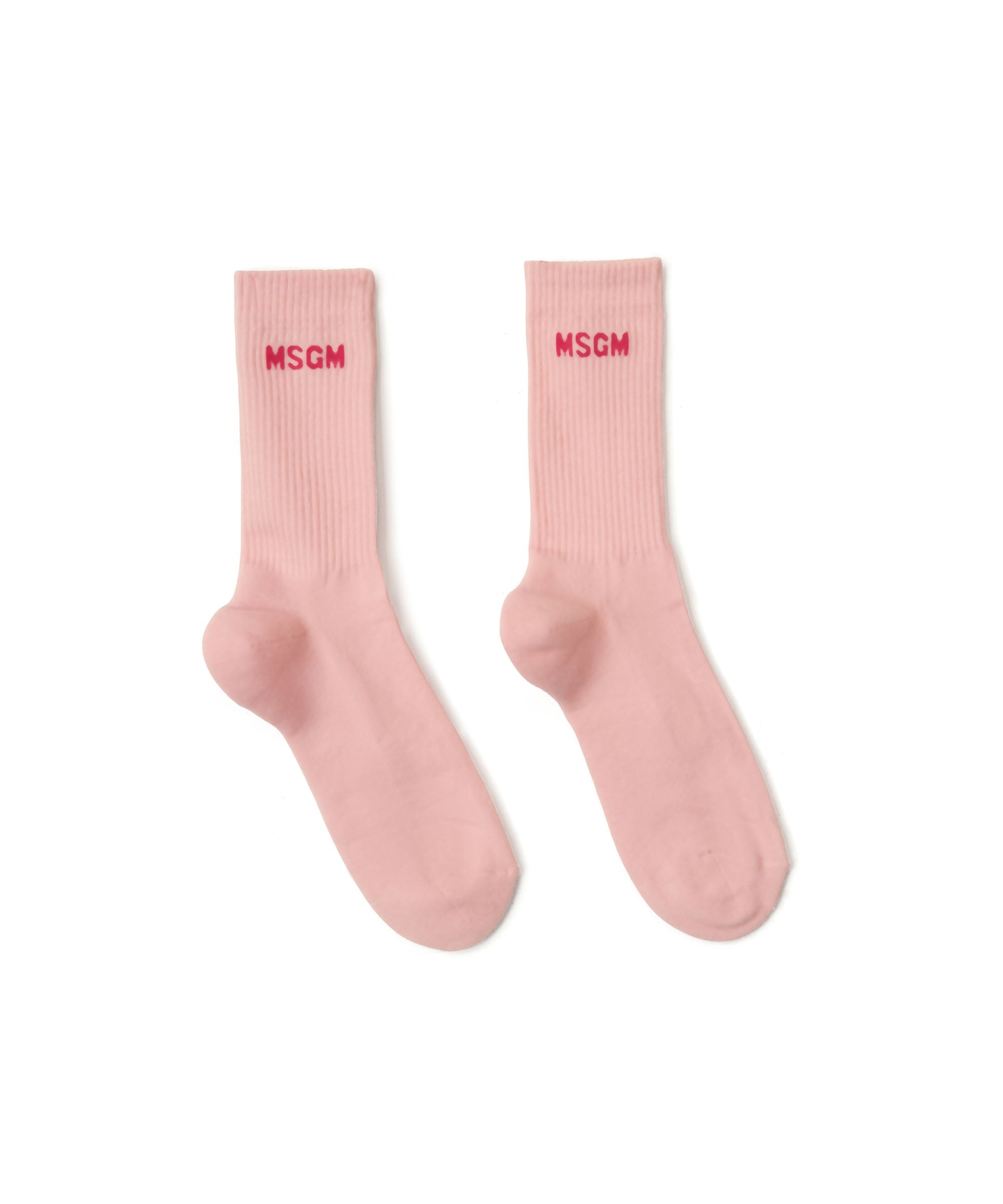 Solid color cotton socks with MSGM logo - 1